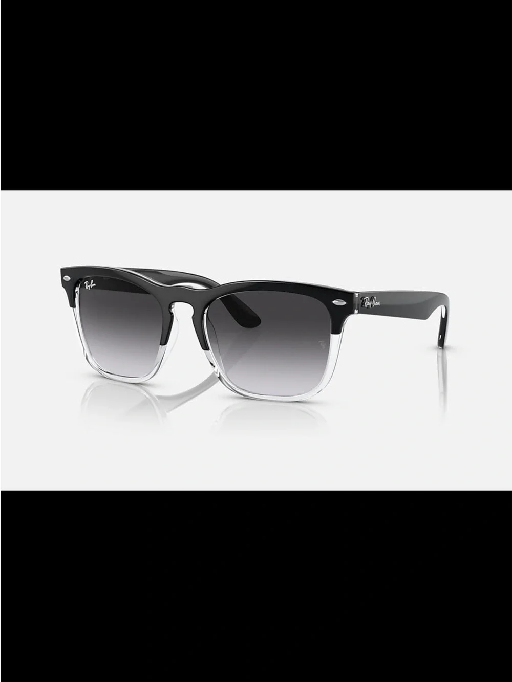 Ray-Ban RB4487 Steve Black Clear Frame w/ Case Sunglasses Prescription Lenses